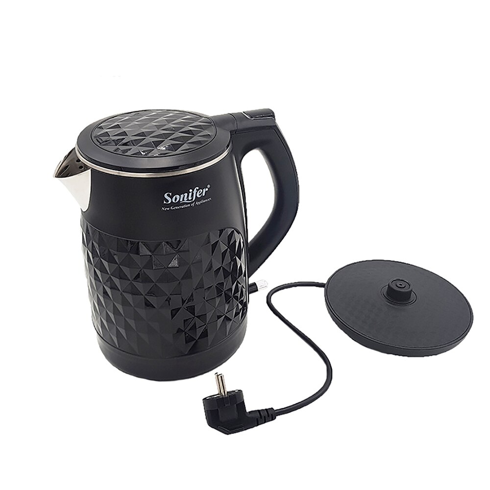 Sonifer – bouilloire électrique sans fil en acier inoxydable 304, théière bouillante à chauffage rapide, 1850W, 1,8 l