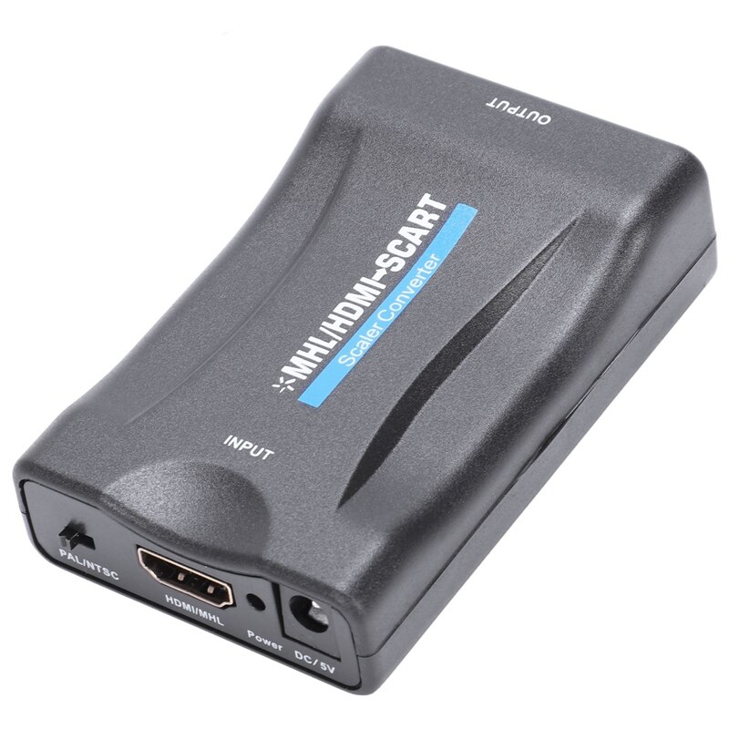 Hdmi-scart-muunnin hdmi-tulo scart-lähtö komposiittivideo hd-stereo o sovitin 720p / 1080p hdtv:lle dvd ntsc pal to hd