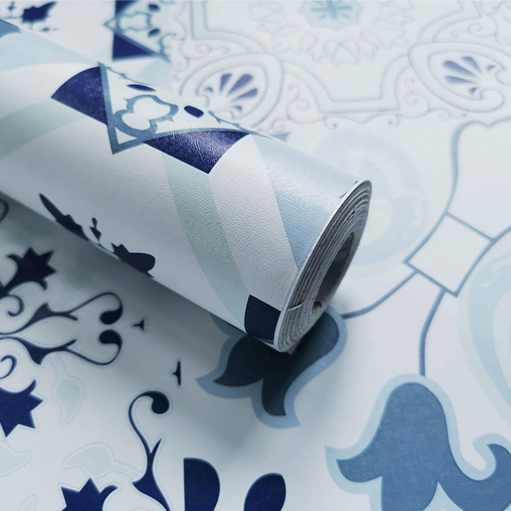 Glow 4u itseliimautuva vinyyli sininen laatta tapetti kontaktipaperi keittiöön kylpyhuoneen pöydän tiskille backsplash tarra