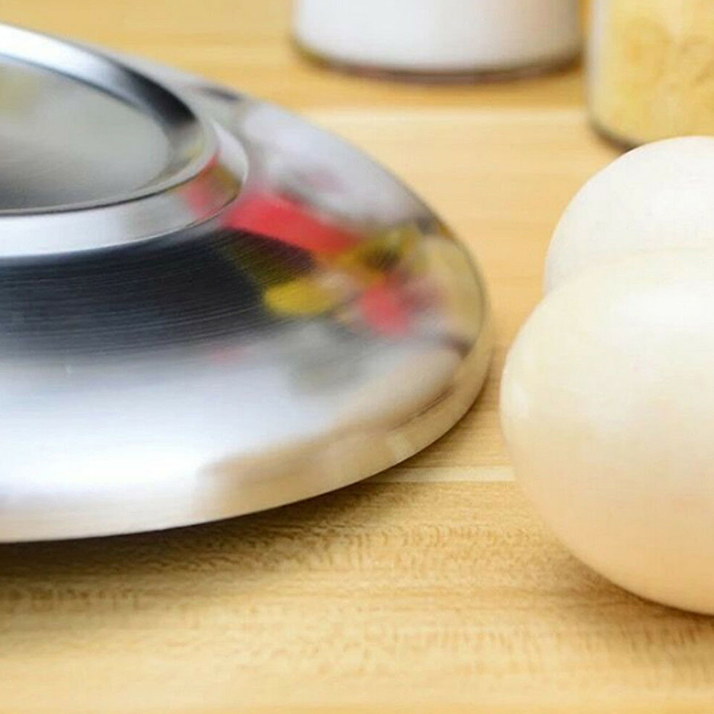 Stainless Steel Flat Dish Thick Plate For BBQ Restaurat Cooking Buffet Plate Tableware Kitchen Accessories