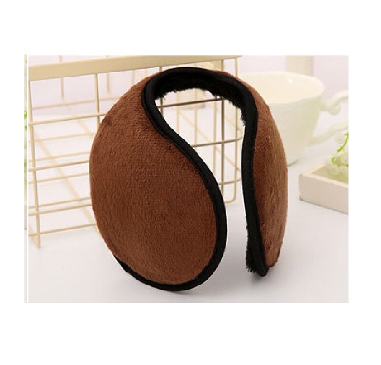 Winter Fleece Earmuff Outdoor Cycling Warmer Soft Ear Muffs Windproof Men Women Ear Protector: coffe
