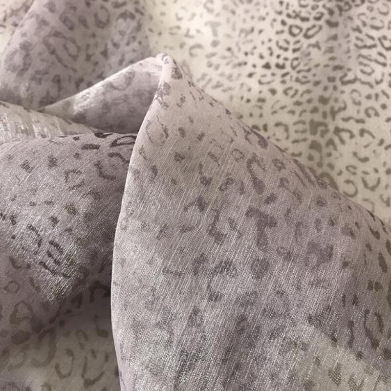 léopard Grain gaufrage en mousseline de soie doux tissu bricolage à la main enfants robe adulte jupe rideau Photo fond tissu