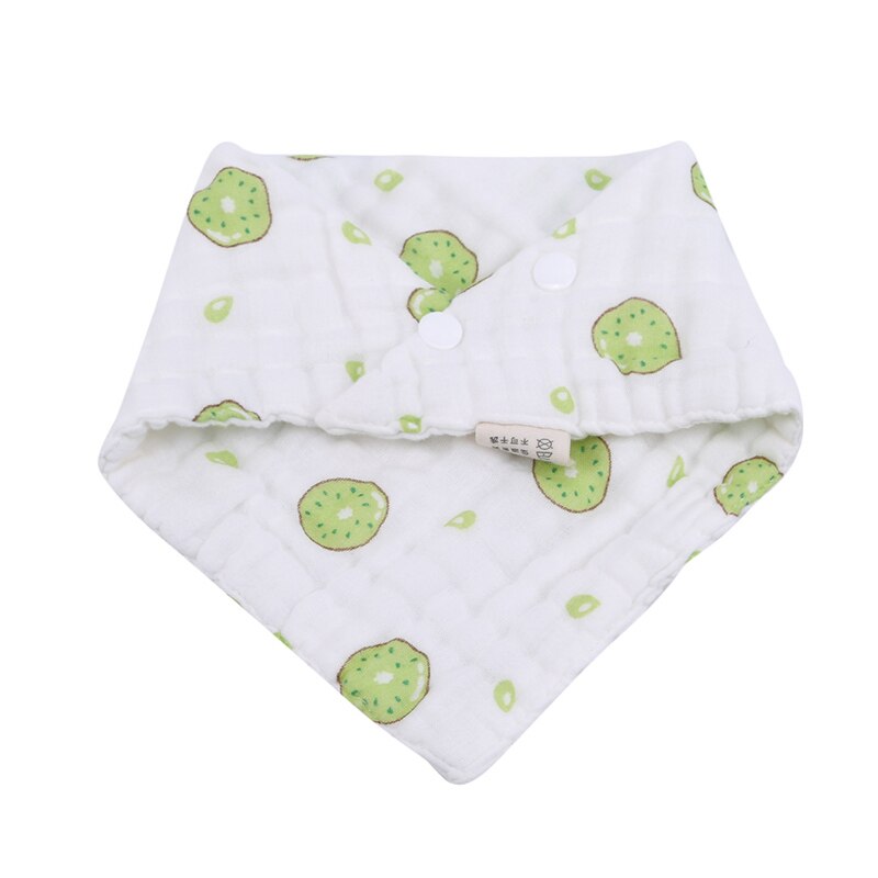 1Pc Baby Bib 100% Natuurlijk Katoen Zacht Fruit Stijl Hoofddoek Baby Blouse Snurken Doek Voeden Speeksel Handdoek baby Met Behulp Van