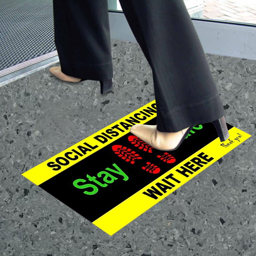 Non-Slip Social Distance Floor Decal Safety Isolation Sign Marker Ground Sticker Convenience Supermarket Elevator Warning