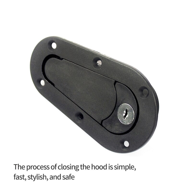 Black Metal Lightweight Quick Release Locking Tools Hood Set Latch Pin Kit Lightweight Locking Hood Set Automobiles Accessories