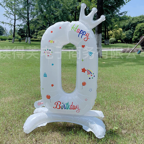 32Inch Foil Birthday Balloons Helium Standing Number Balloon 0-9 Happy Birthday Wedding Party Decorations Shower Figures Globos: Laser