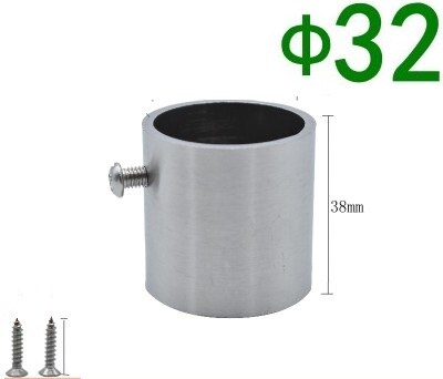 2 teile/los Edelstahl 19mm 22mm 25mm 32mm Schrank Stange Flansch Halter Mit Dekorative Abdeckung Verbergen flansch für Rohr Rohr: SUS201 32mm