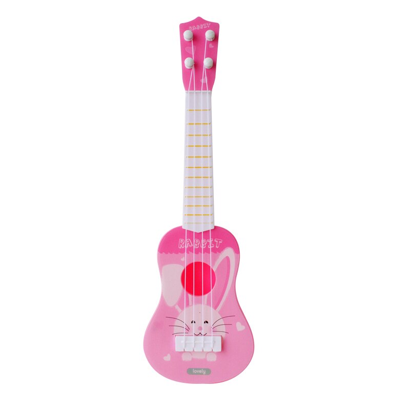 Dropship Kid MinUkulele chitarra strumenti musicali giocattolo scuola per bambini gioca gioco musica interesse sviluppo giocattolo regalo Montessori: 36cm pink rabbit