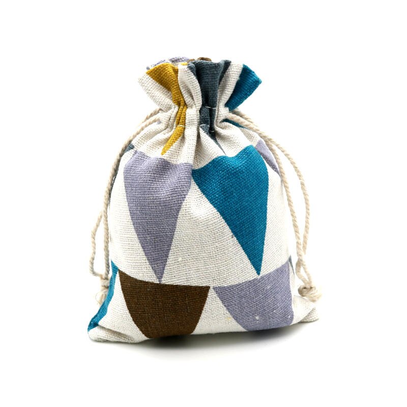 5 sztuk/partia kolorowe wzory pościel torby bawełniane 10x14cm Wedding Favor cukierki bransoletka biżuteria torby do pakowania muślinu torba na prezent woreczki: A7
