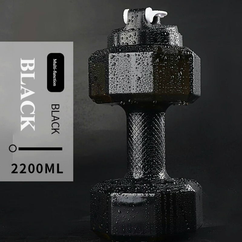 2200mL Portable Water Dumbbell Large Capacity Water Filled Dumbbells Weights for Fitness Home Gym Training Adjustable Dumbbells