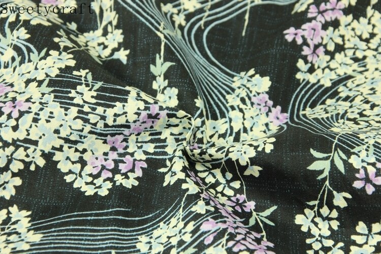 140X50Cm Dunne Katoenen Stof Bloem Gedrukt Plain Doek Naaien Quilten Stoffen Voor Patchwork Handwerken Diy Handgemaakte Accessoires