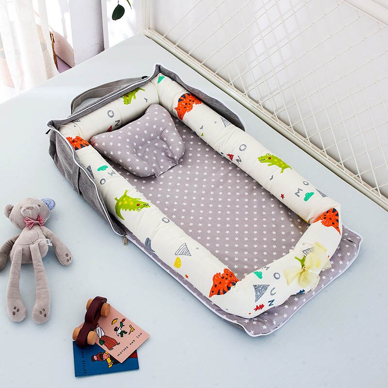 Abnehmbare Baby Nest Bettwäsche Stoßstange Neugeborenes Reise Matratze Schläfer Zaun 85x45cm