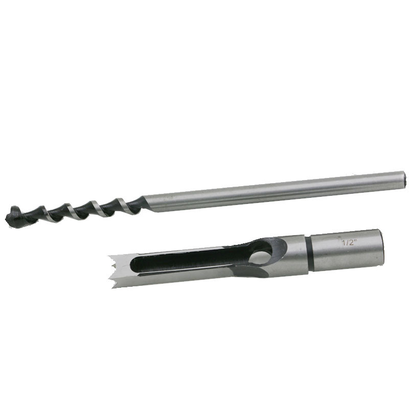 iTECHOR 4 PCS DIY Woodworking Tool Mortising Chisel Set Square Hole Extended Drill Woodworking tools 1/4 5/16 3/8 1/2 Inch