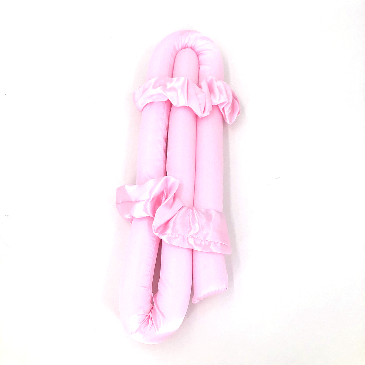 Heatless Curling Rod Headband No Heat Hair Curlers Ribbon Hair Rollers Sleeping Soft Curl Bar Wave Formers DIY Hair Styling Tool: Pink