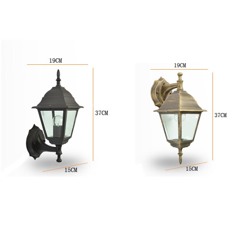 Vattentät amerikansk led vägg veranda lampor utomhus trädgård gata villa lampa gång balkong korridor vintage krans dekor
