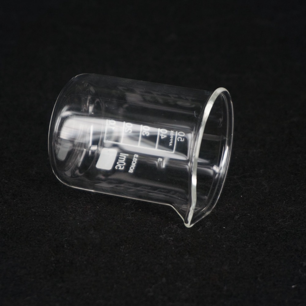 50ML Low Form Beaker Chemistry Lab G3.3 Borosilicate Glass Heavy Wall