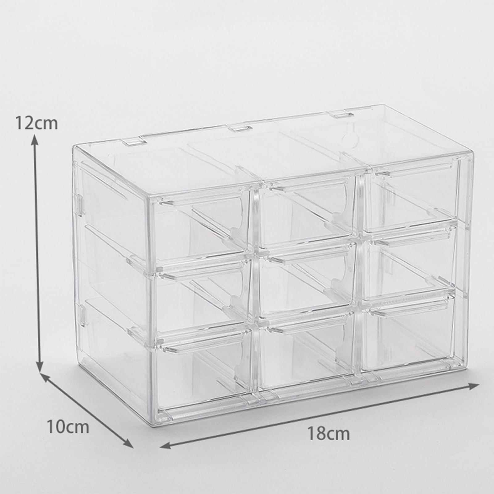 Mini organizador de cajones para escritorio, organización para arte, artesanía, oficina, habitación del hogar: Negro