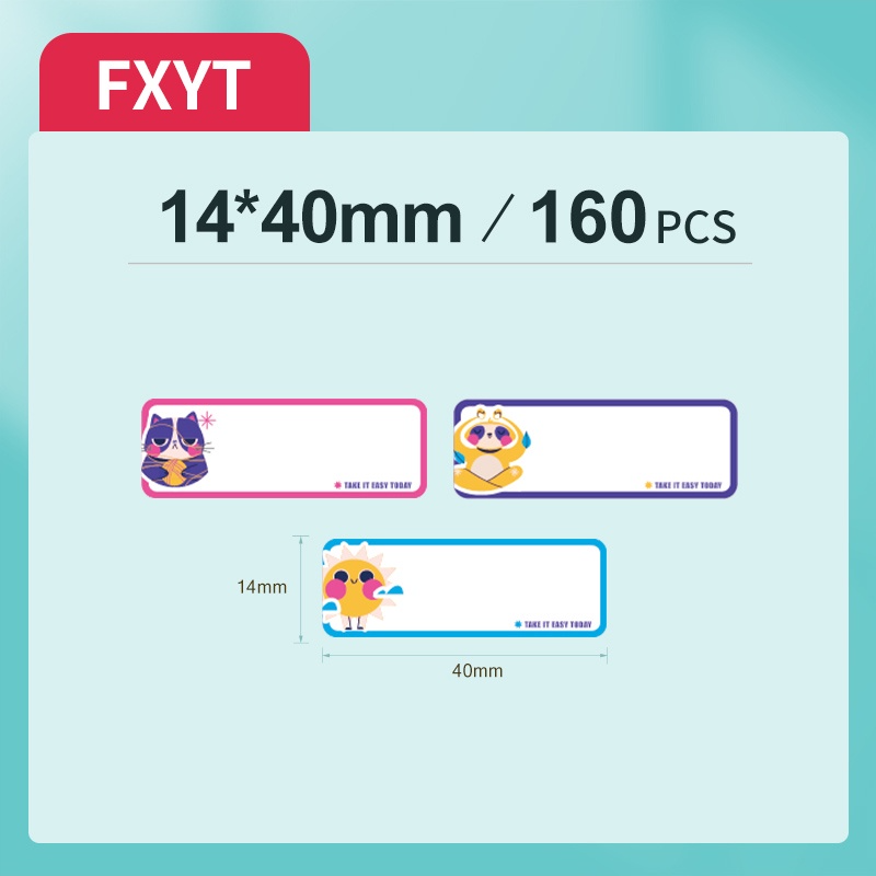 NiimBot D11/D110 label paper name sticker books stationery box textbook homework box waterproof self cartoon sticker: FXYT