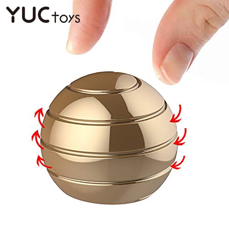 Kinetic Desk Toys Fidget Spinner Ball Full Body Optical Illusion Silicone Pad Relieve Stress Gyro Educational For Kids Boys