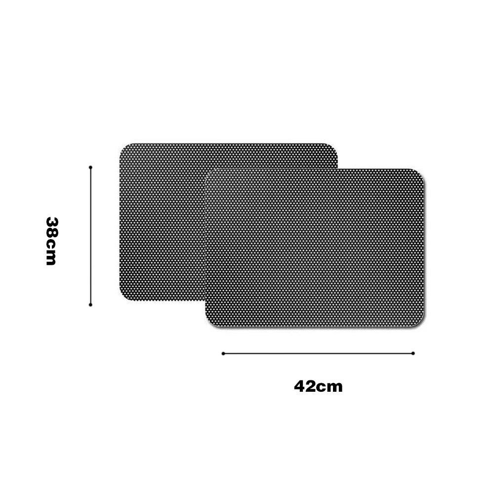 Adesivi elettrostatici per parasole per finestrino dell'auto privacy anti-UV Adesivi per finestre parasole punteggiati bianchi neri per coperture per blocchi laterali auto: Default Title