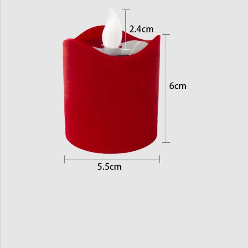 3 or 6 Pieces Waterproof Outdoor Decorative Solar LED Candles,Battery Operated Flameless Flickering Red Body For Grave Garden