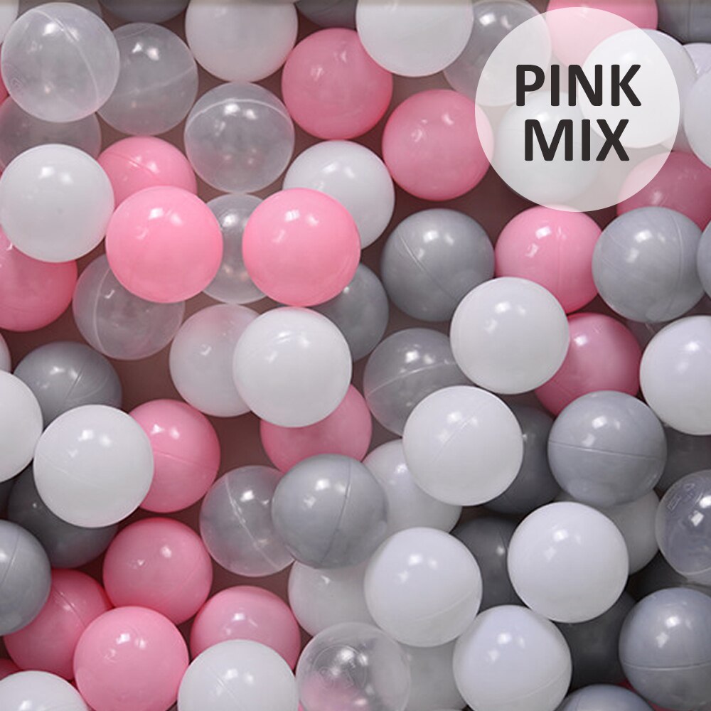 100pcs Formato Del Bambino di Colore Della Miscela di Plastica Pit Palle Safe Kids Pastello Multi Colorato Combinazione Misto Giocare A Palla Pacchetto Piscina morbido Giocattolo Regalo: 100pcs Pink Mix