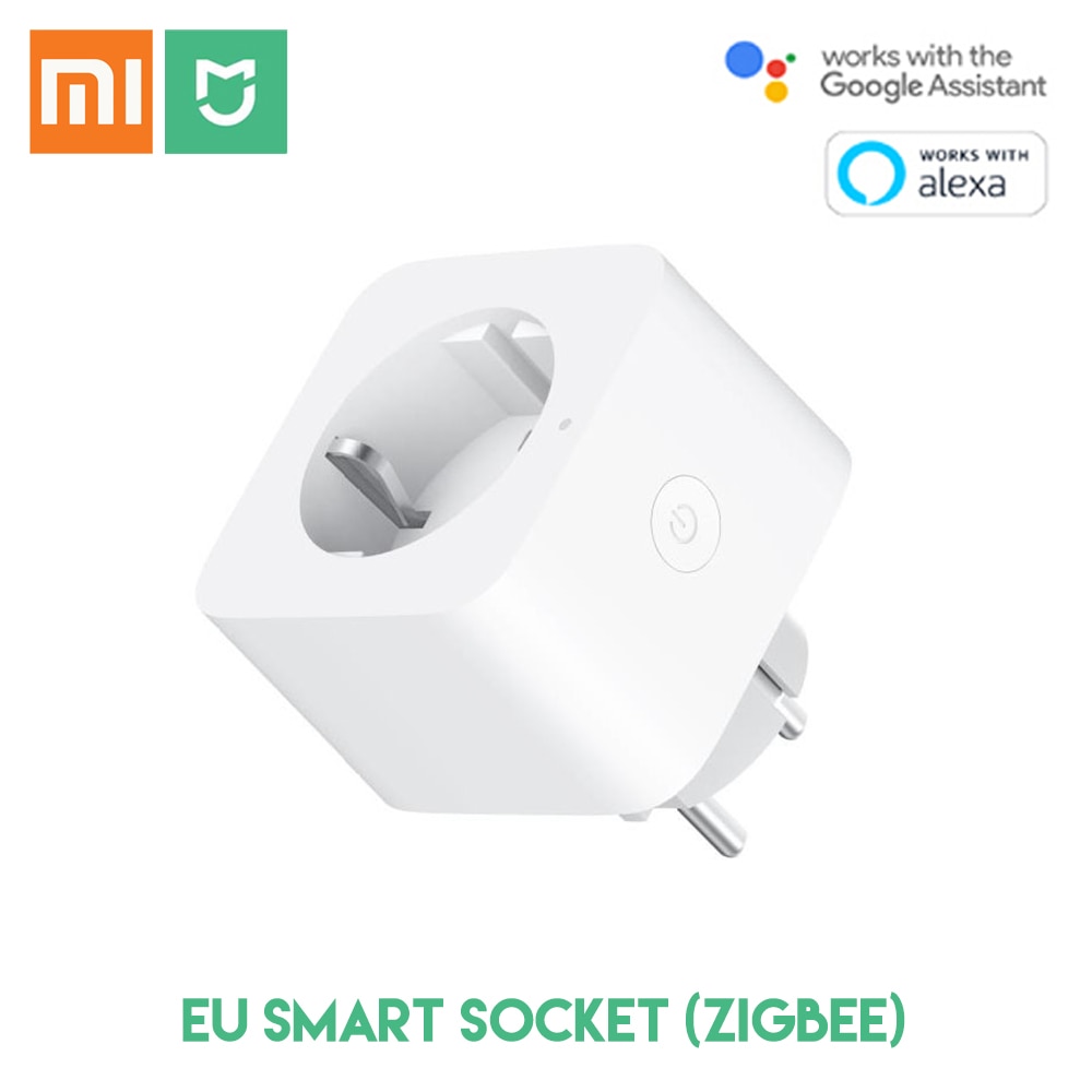 Original Xiaomi Mijia Smart Socket Zigbee Remote Control EU Plug Time Switch Works with Google assistant Alexa