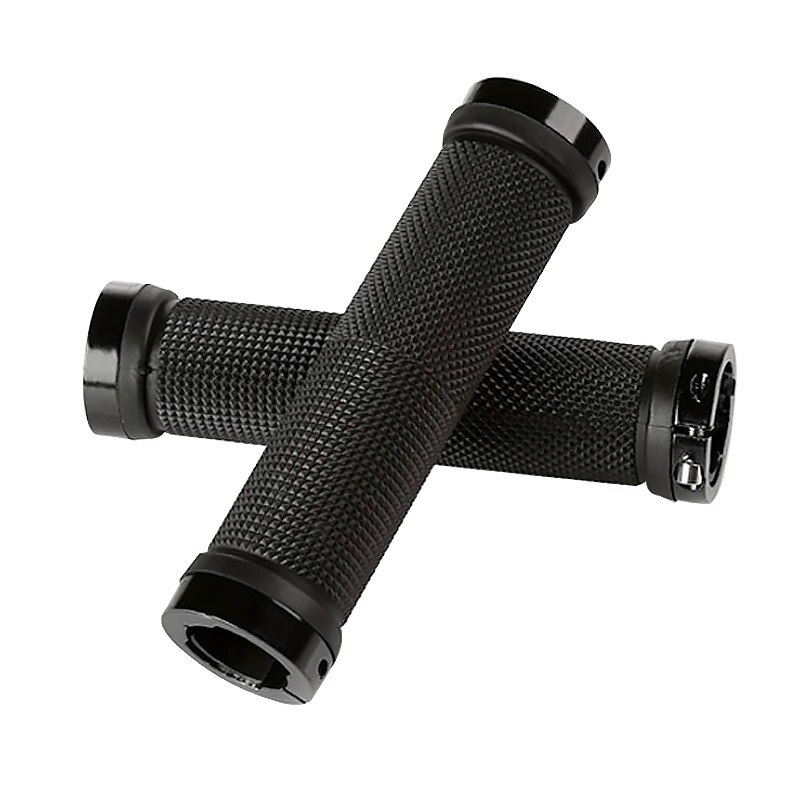 Cykel silikon styrhandtag tpr integrerat gummihandtag mtb cykling handstöd mountainbike grepp gripar bmx grepp: Svart