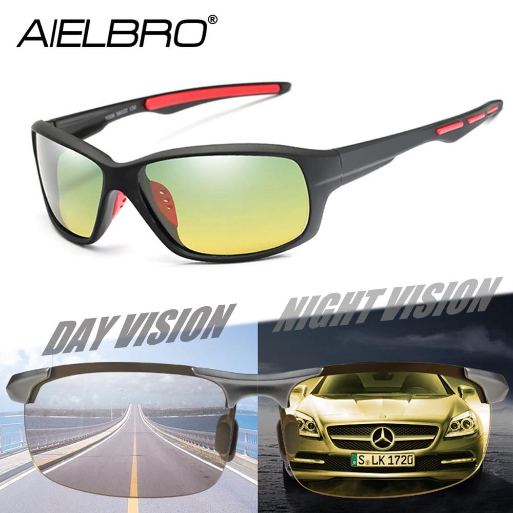 Polarisierte Schild Nacht Vision Radfahren Sonnenbrillen Männer Frauen Fahrer Sicher Brille UV400 Anti-schock Nacht Fahren Sonnenbrille