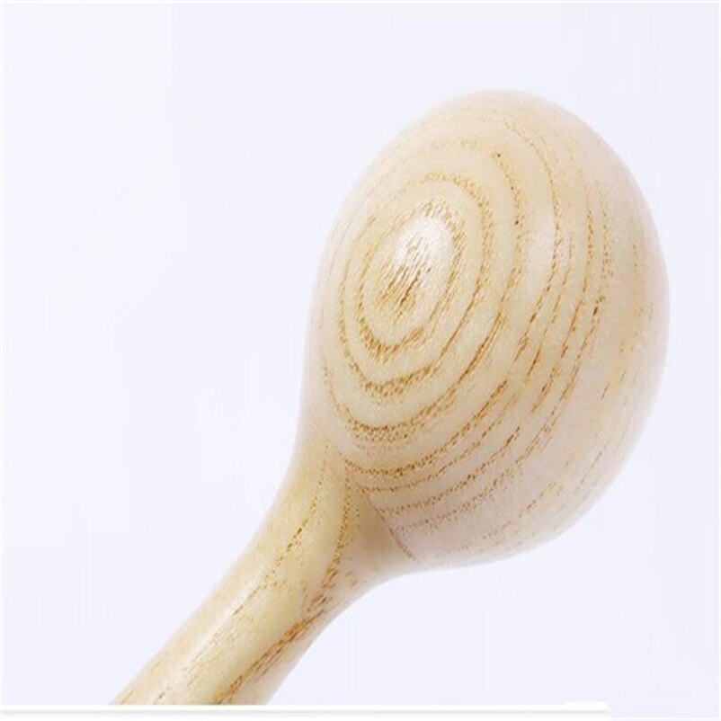 6 Stks/partij Baby Houten Maraca Hand Schudden Rammelaars Kids Kinderen Hout Kleur Zand Bal Educatief Speelgoed Z02