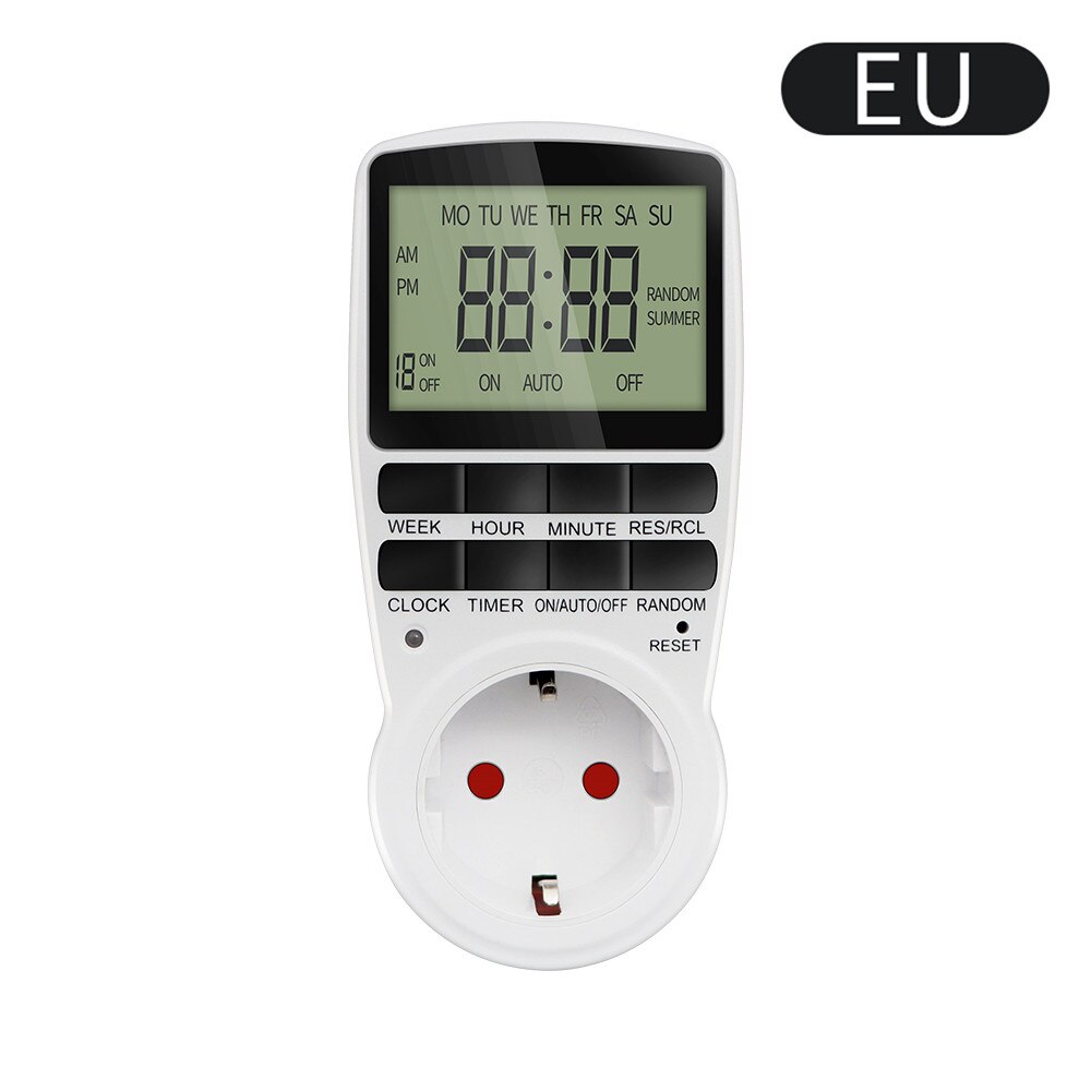 Elektronische Digitale Timer Schalter Countdown Einstellung Steckdose Küche Timer Steckdose Programmierbare zeitliche Koordinierung Steckdose Steuerung EU UNS Stecker: Braun
