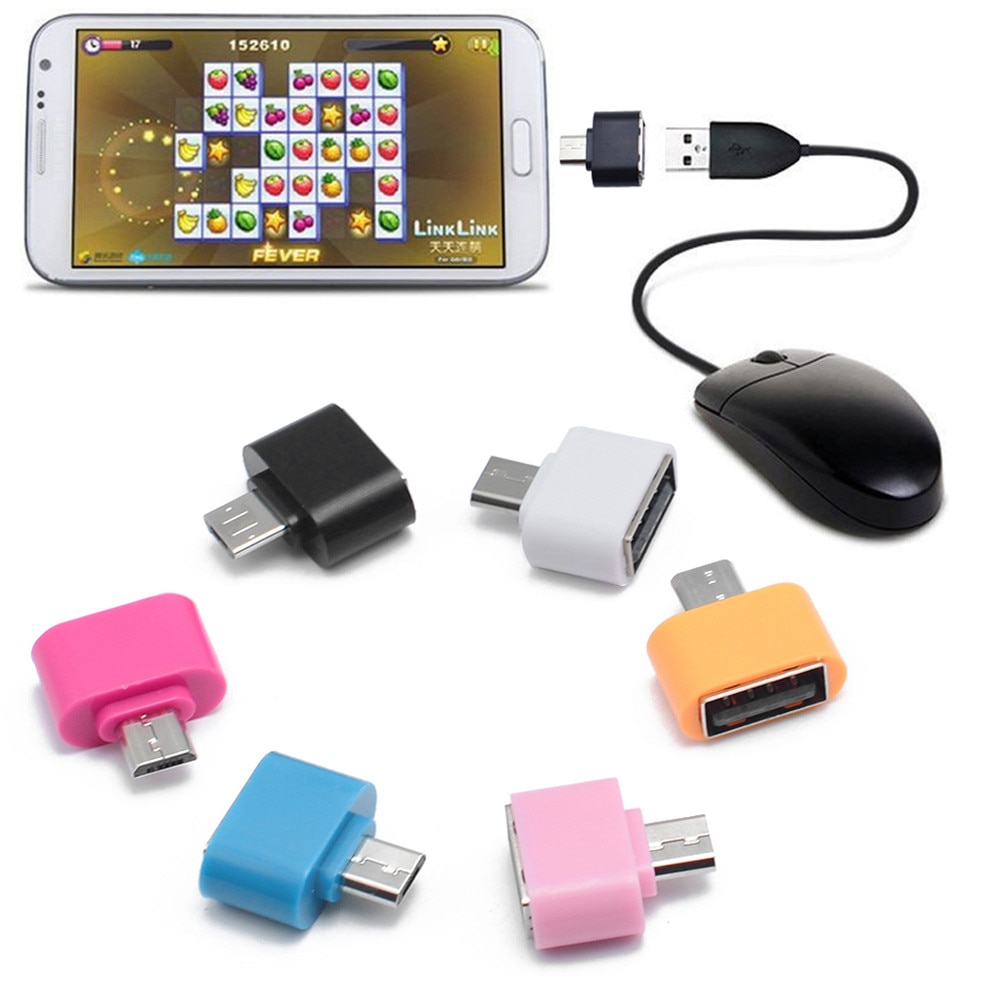 Micro usb para usb otg adaptador mini conversor para android smartphone adaptador portátil usb otg conector