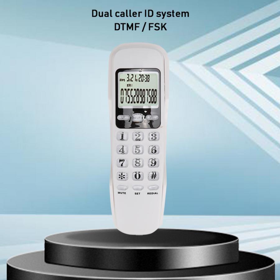 LCD Anzeige Mini Zauberstab fest Telefon DTMF/FSK Hause Büro Festnetz Telefon mit Dual Anrufer Ich würde