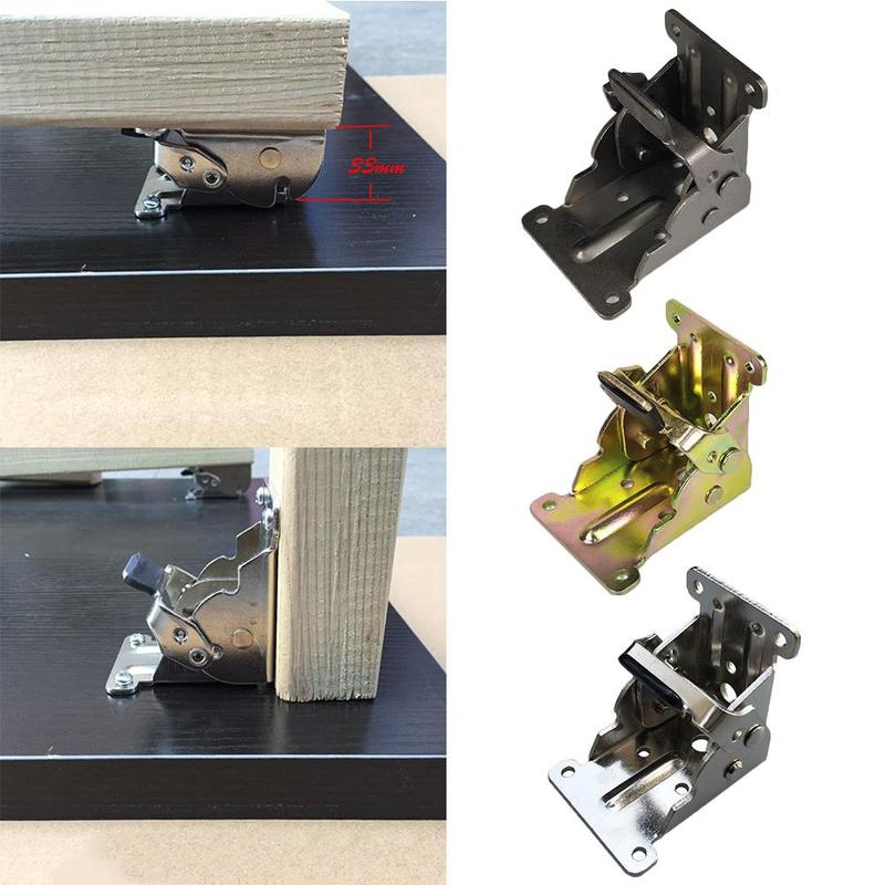 Opvouwbaar scharnier voor thuis eenvoudig te installeren tafel bureau accessoires ruimte 180 hardware meubels besparen connector hoek zelfborgend  n3 f 9