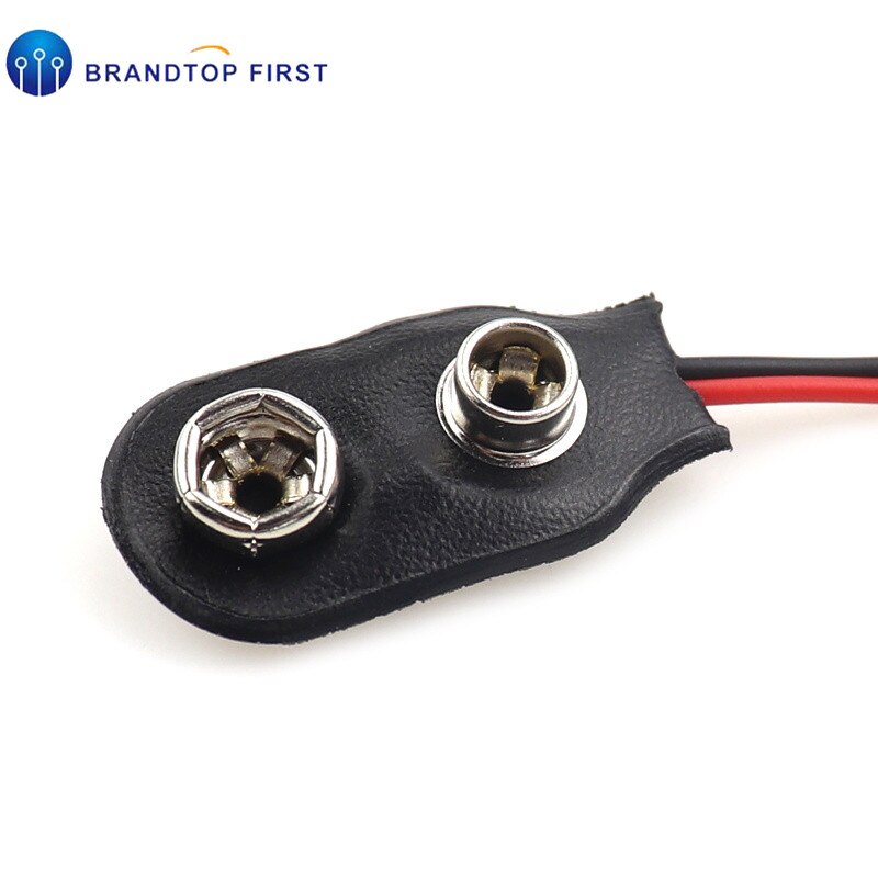 Conector de clip de presión de batería de 9V, soporte de cables de plomo Tipo I