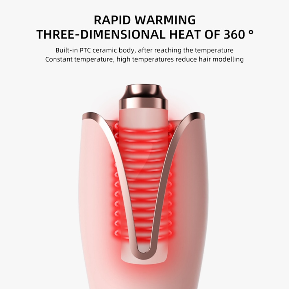 Electric Automatic Hair Curler Hair Curling Iron LCD Ceramic Rotating Hair Waver Magic Curling Wand Iron Salon Hair Styling Tool