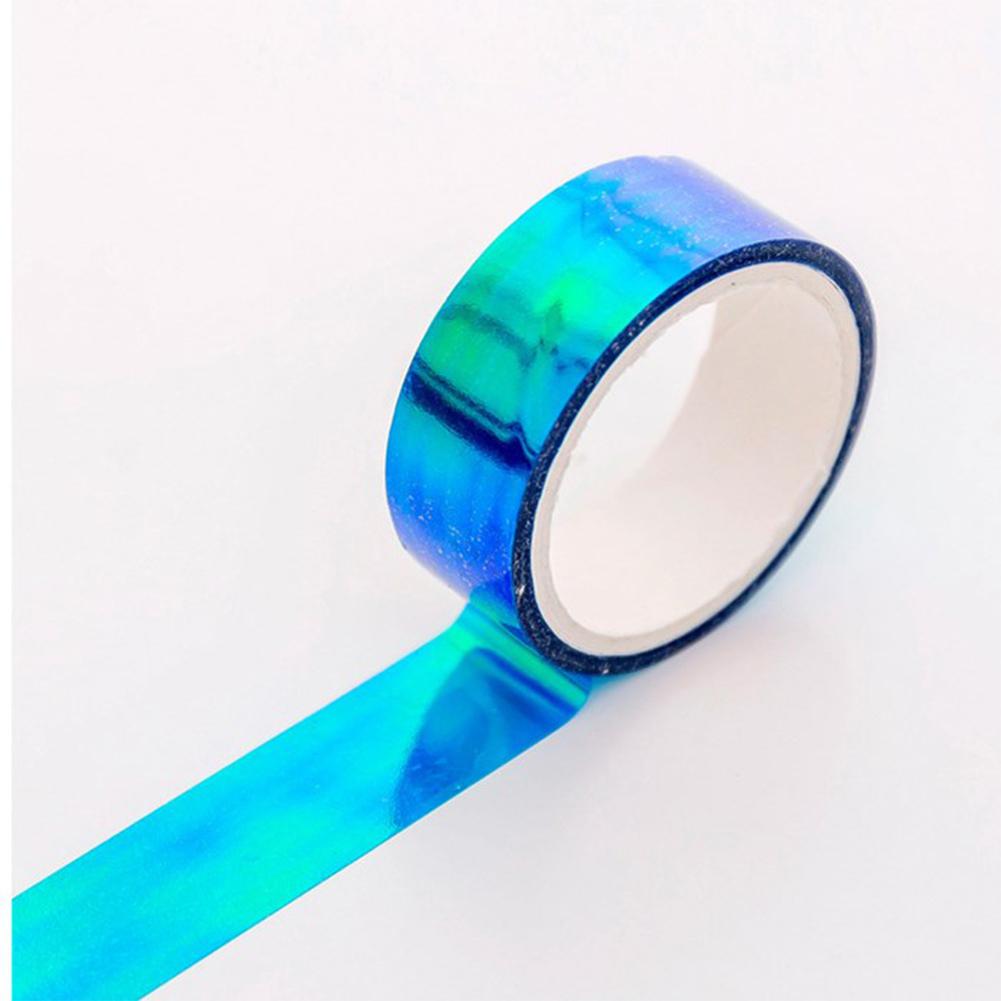 Kleurrijke Diy Scrapbooking Decoratieve Tape Adhesive Label Sticker Masking Papier Verpakking: blue