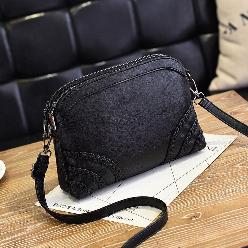 Frauen Schulter Taschen Neue Kleine Taschen Koreanische frauen Messenger Taschen frauen Taschen Shell Taschen: Corners black