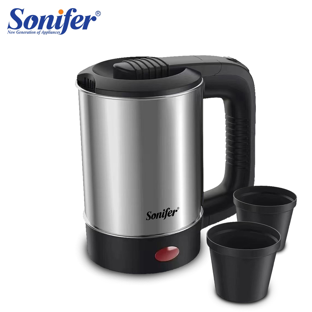0,5 L Mini Wasserkocher Tee Kaffee Edelstahl 600 W Tragbare Reise Wasserkocher Topf Für Hotel Familie Ausflug Sonifer