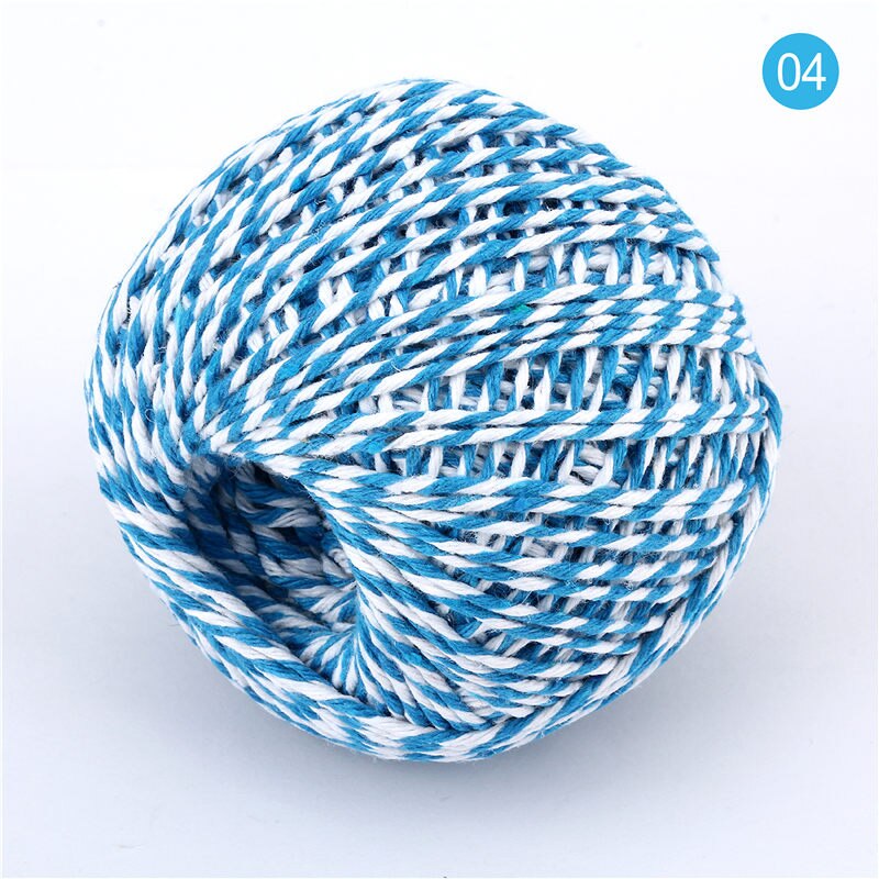 100m 1.5mm-2mm Dubbele Kleuren Katoen Touw DIY Handgemaakte Ambachten Weave Cords Accessoires Mason Jar Decors Wikkelen Tag Koord: color 04
