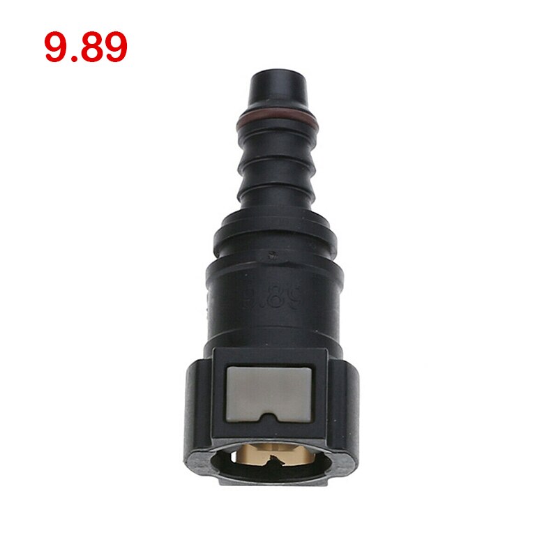 7.89/9.89/11.8 Auto ligne de carburant tuyau coupleur dégagement rapide connecter voiture Nylon ligne de carburant caoutchouc tuyau coupleur système d'alimentation en carburant: black 9.89straight