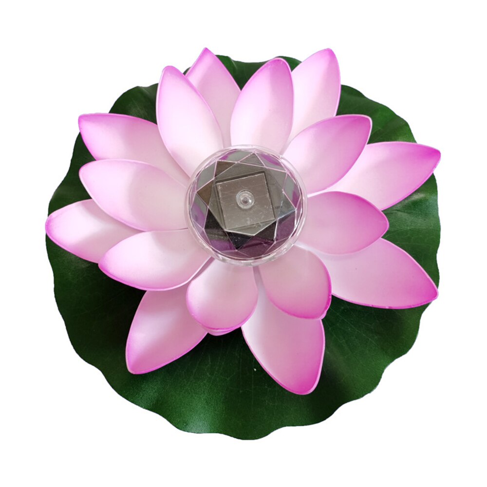 Zonne-energie Led Blume Licht Künstliche Lotus Vorm Schwimm Brunnen Teich Garten Zwembad Lampe Led Petersdom Nacht Licht Solar Zwembad Licht: Purple