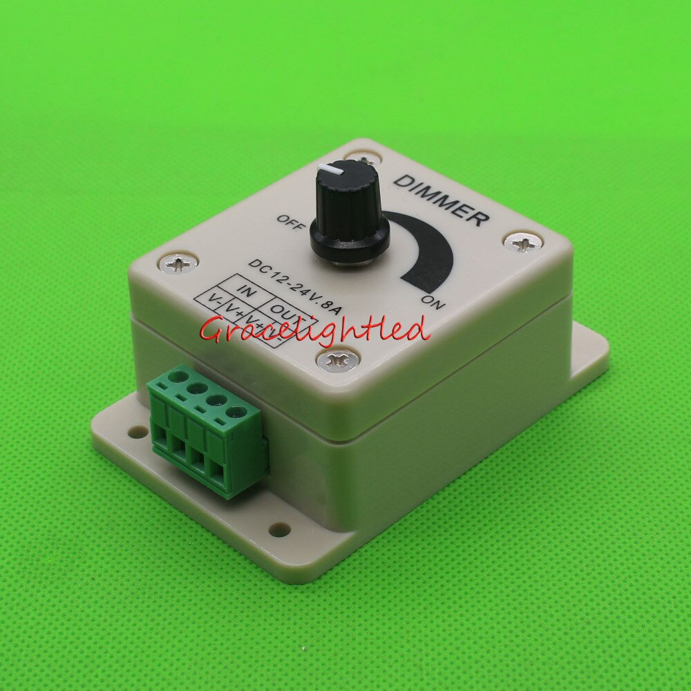 Dc12-24v 8a 30a manuaalinen himmentimen ohjainnuppi yksiväriselle led-nauhalle