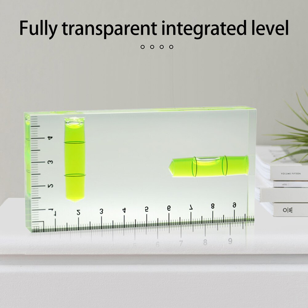 High Precision Transparent Two Direction Level Bubble Mini Spirit Level Indicating Instrument