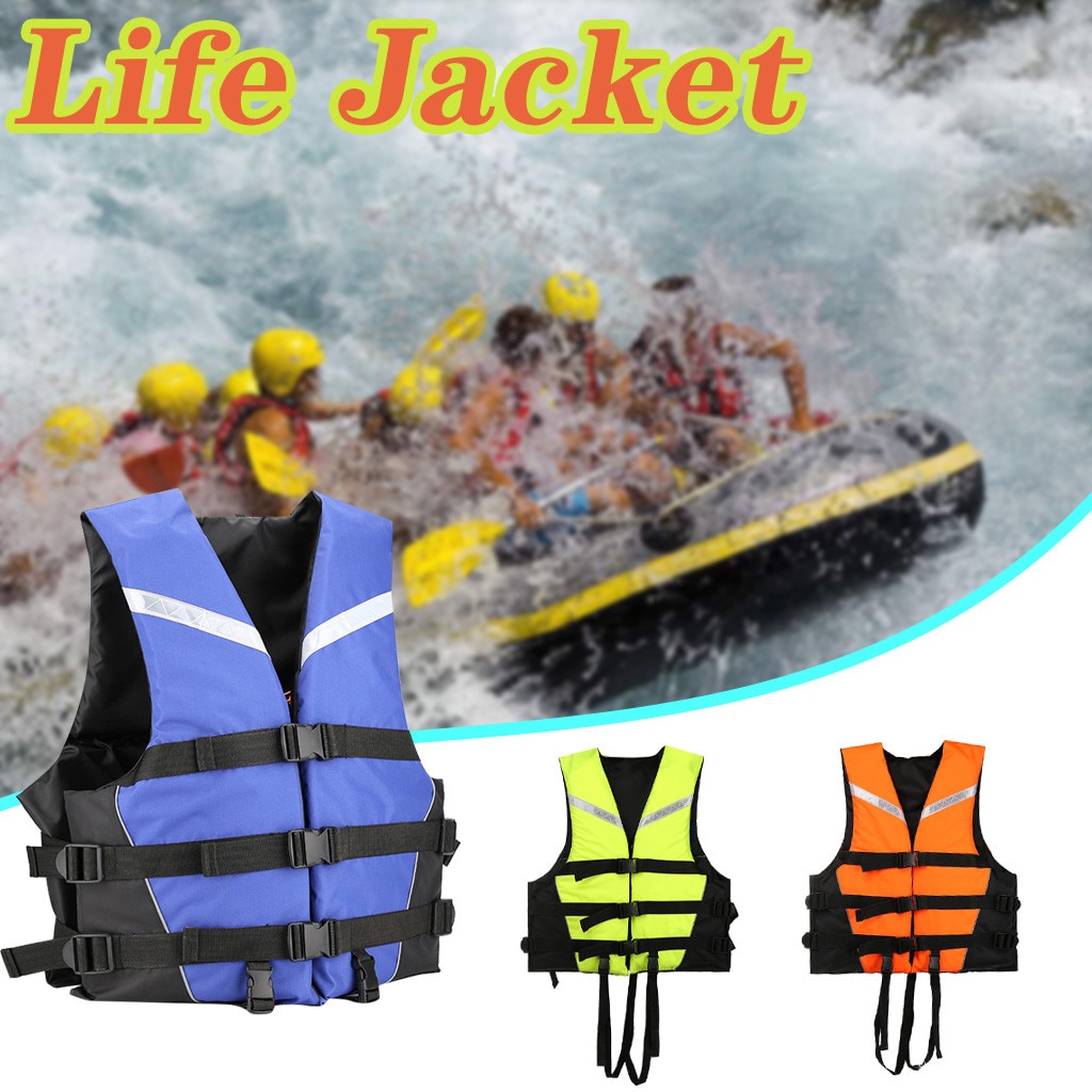 -coming Adults Adjustable Life Jacket Aid Vest Kayak Buoyancy Fishing Boat Watersport colorful Drifting life jacket F kayak