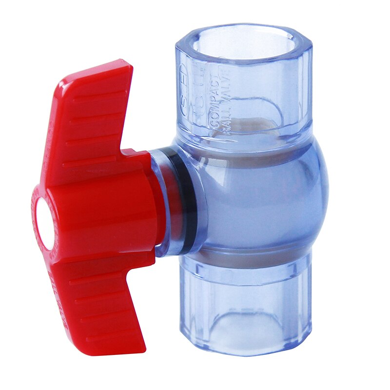 ID 20/25/32/40mm Transparent PVC Ball Valves Water Irrigation System Drainage Tube Quick Valve Water Pipe Connector Fittings