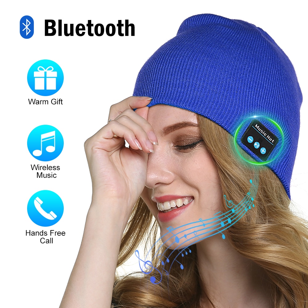 Bluetooth Beanie Hoed Voor Outdoor Sport Bluetooth 4.2 Draadloze Headset Call Music Winter Warme Gebreide Muts M5 Muziek Label Running