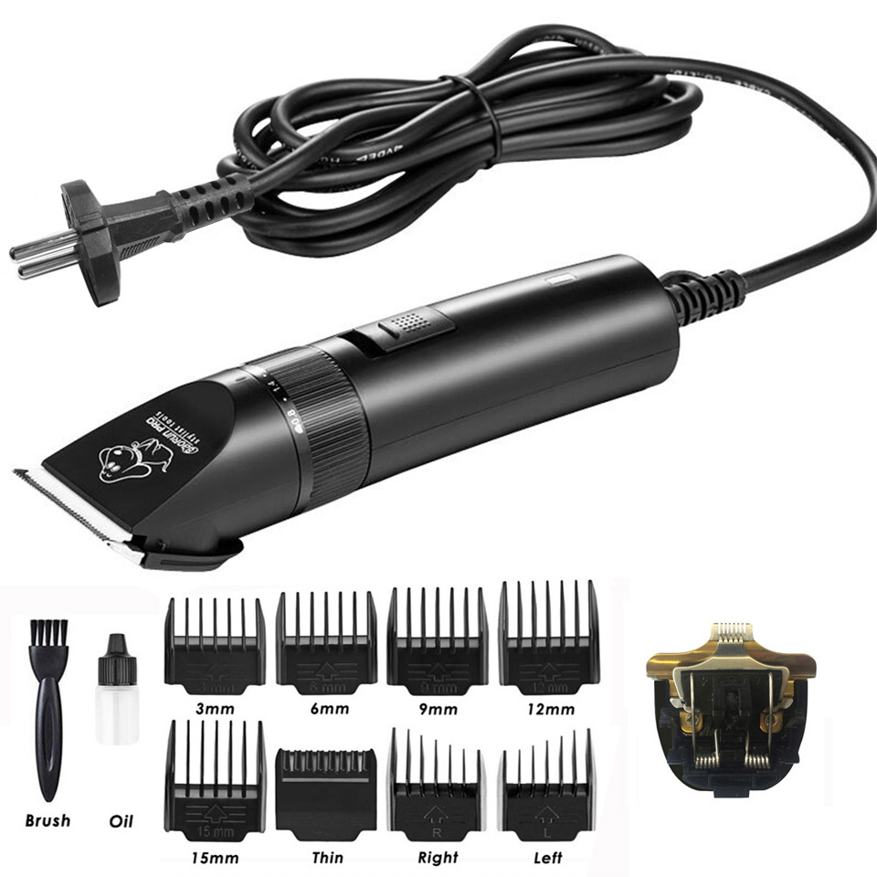 BaoRun-cortadora de pelo S1 para perros y gatos, máquina para cortar el pelo de mascotas, afeitadora de aseo, tijeras eléctricas de alta potencia de 20W: Add K Blade