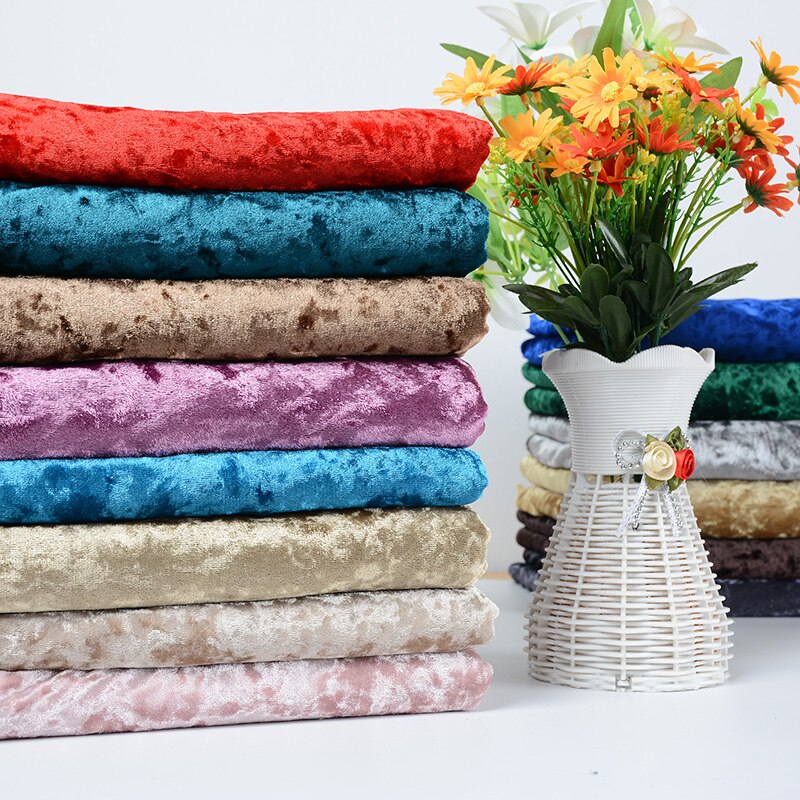 Tissus en velours doré 100x160cm | Tissu pour vêtements, bricolage, patchwork de couture, tissu fait main