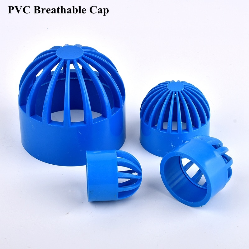 1~3Pcs 20~110mm PVC Breathable Cap Aquarium Fish Tank Permeable Screen Round Air Duct Vent Cover Water Pipe Connector Fittings